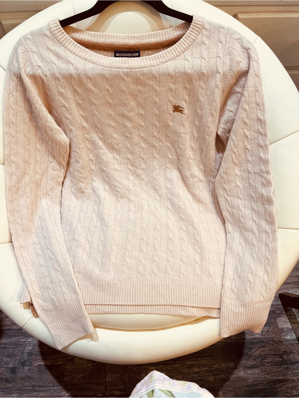 Burberry Blue Label Wool-Cashmere Blend Knit Sweater